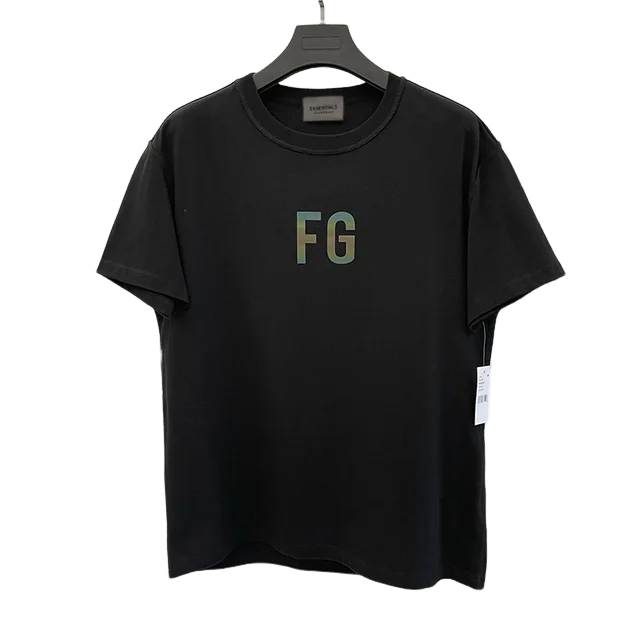 Summer Essentials T-Shirt FG Colorful Letter Reflective T-shirts Women Men Hip Hop