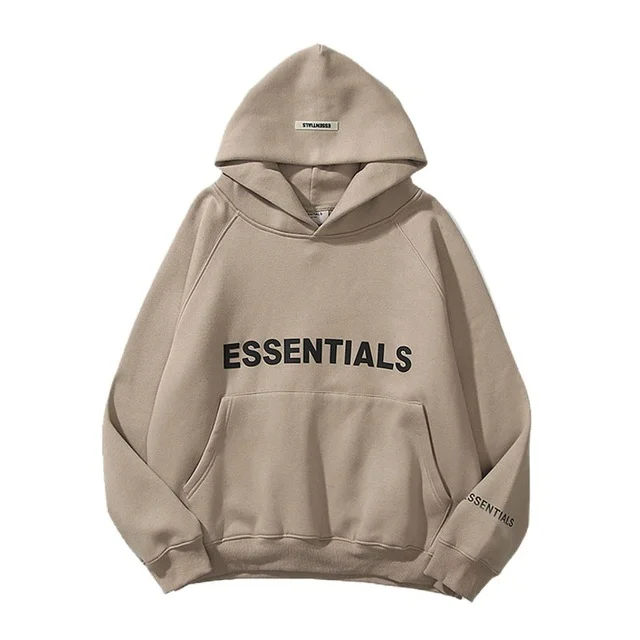 pink essentials hoodie