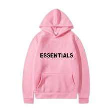 pink essentials hoodie